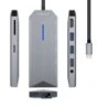Aisens Dock 9 en 1 Hub USB-C 3.0 con 3x USB-A 3.0, 1x HDMI 1x RJ45, 1x PD 100W, 1x Audio 3.5mm, 1x Lector SD, 1x Lector MicroSD