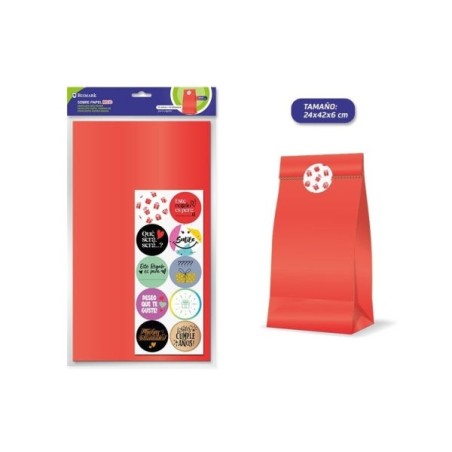 Bismark Pacote de 10 Envelopes de Papel Kraft 50grs com 10 Adesivos para Fechar - Medidas 24x42x6cm - Ideal para Presentes