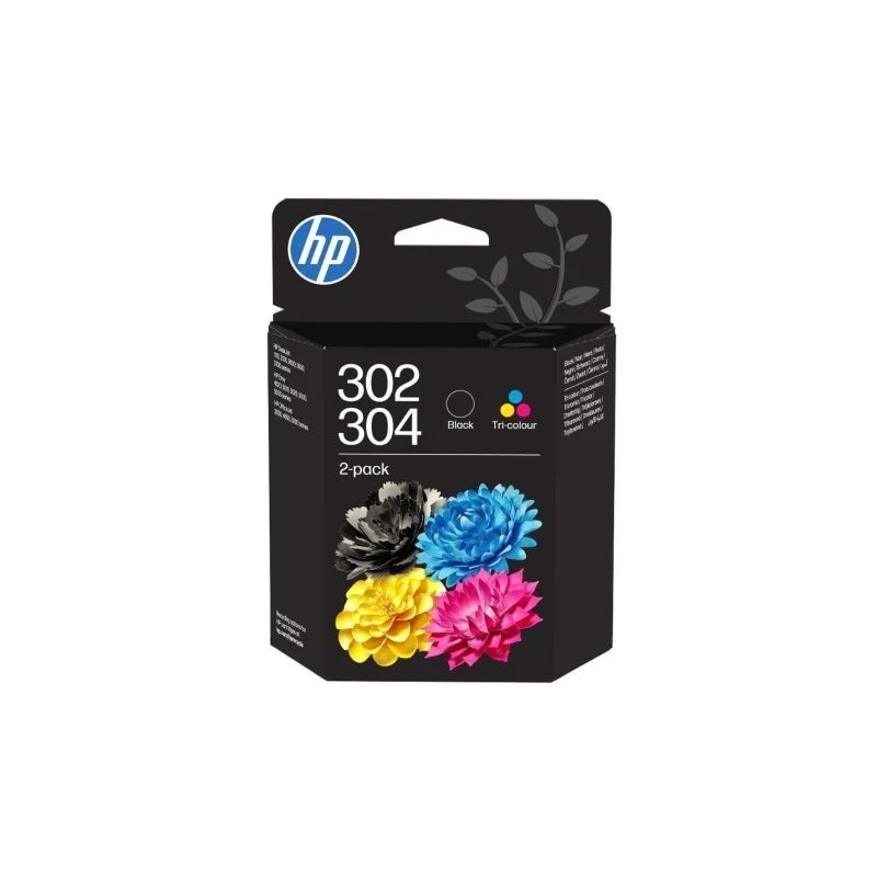 HP 302/304 Preto + Cor Pack de 2 Tinteiros Originais - B82L1AE/X4D37AE/3JB05AE