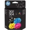 HP 302/304 Preto + Cor Pack de 2 Tinteiros Originais - B82L1AE/X4D37AE/3JB05AE