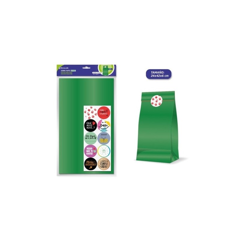 Bismark Pacote de 10 Envelopes de Papel Kraft 50grs com 10 Adesivos para Fechar - Medidas 24x42x6cm - Ideal para Presentes