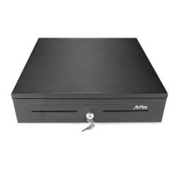 AVPos CASH-U285 Gaveta de Dinheiro Automática 41cm - 5 Posições de Nota - 8 Posições de Moeda - RJ11 - Aço de Alta Resistência
