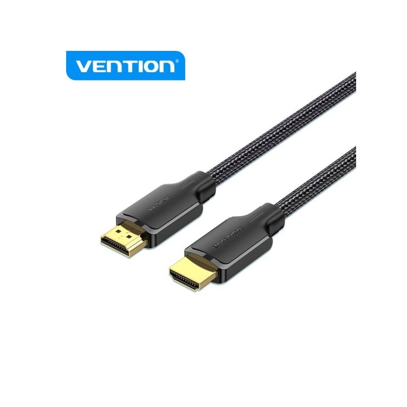 Cabo Vention HDMI 2.0 4K - Resolução 4K a 60Hz - Suporte 3D - Sincronização de áudio/vídeo - Conectividade universal - Cor preta