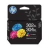 HP 302XL/304XL Cartouche d'encre Color Original - B7RT8AE/F6U67AE/N9K07AE