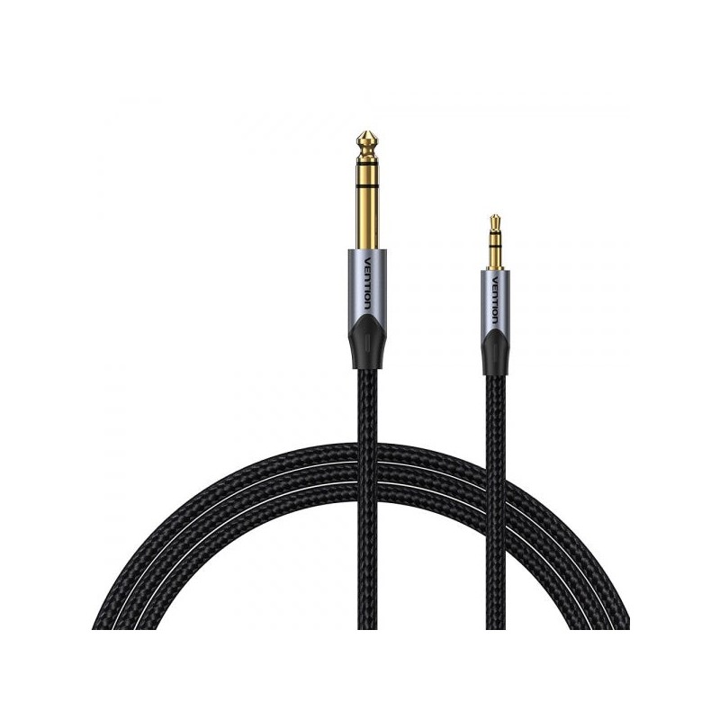 Vention Cable Estereo Jack 3.5 Macho a Jack 6.3 Macho - 3m - Color Gris