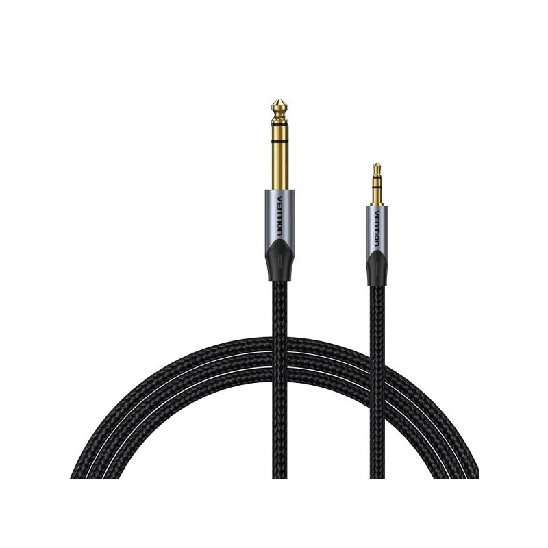Vention Cable Estereo Jack 3.5 Macho a Jack 6.3 Macho - 3m - Color Gris