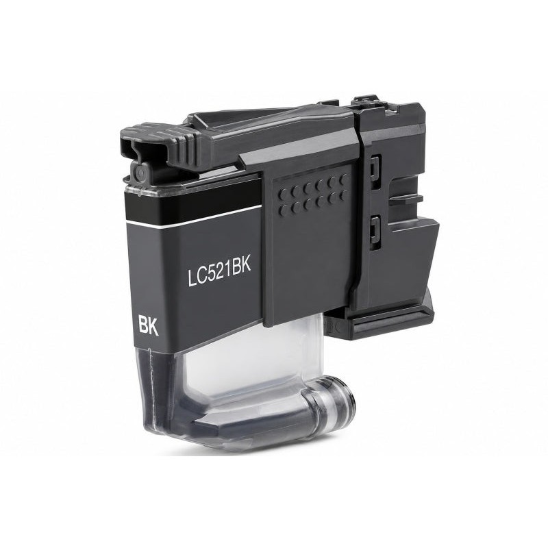 Brother LC521 Negro Cartucho de Tinta Pigmentada Generico - Reemplaza LC521BK
