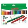 Alpino Pack con 24 Rotuladores de Colores - Punta de 3mm - Superlavables y Brillantes - Uso Escolar - Desarrolla la Creatividad