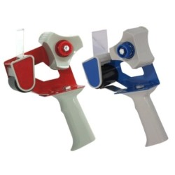 Bismark T-15 Tape Dispenser for Rolls up to 50mm Wide - Tempered Steel Blade - Ergonomic Grip - Random Red and Blue Colours