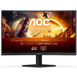 AOC G4 Monitor 27" Curvo 1500R LED Fast Va FullHD 280Hz HDR10 - Respuesta 1ms - Angulo de Vision 178° - HDMI, DisplayPort