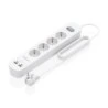 Aisens Regleta con 4 Tomas Schuko - 2xUSB-C - 2xUSB-A - Cable de 1.4m - Interruptor con Indicador LED - Power Delivery