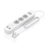 Aisens Power Strip with 3 Schuko Outlets - 2xUSB-C - 2xUSB-A - 1,4m Cable - Switch with LED Indicator - Power Delivery 3,0