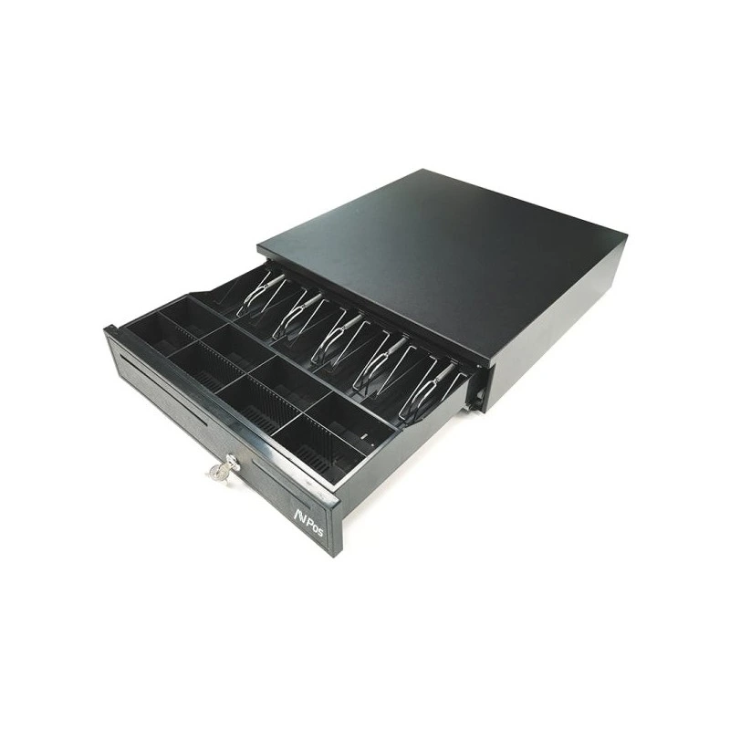Tiroir-caisse automatique AVPos CASH-U280 41 cm - 5 positions billets - 8 positions pièces - RJ11 - Couleur noir