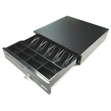 AVPos CASH-U280 Automatic Cash Drawer 41cm - 5 Bill Positions - 8 Coin Positions - RJ11 - Black Color
