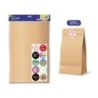 Bismark Pack de 10 Enveloppes en Papier Kraft 50grs avec 10 Autocollants pour Fermeture - Dimensions 30x47x8cm - Idéal pour