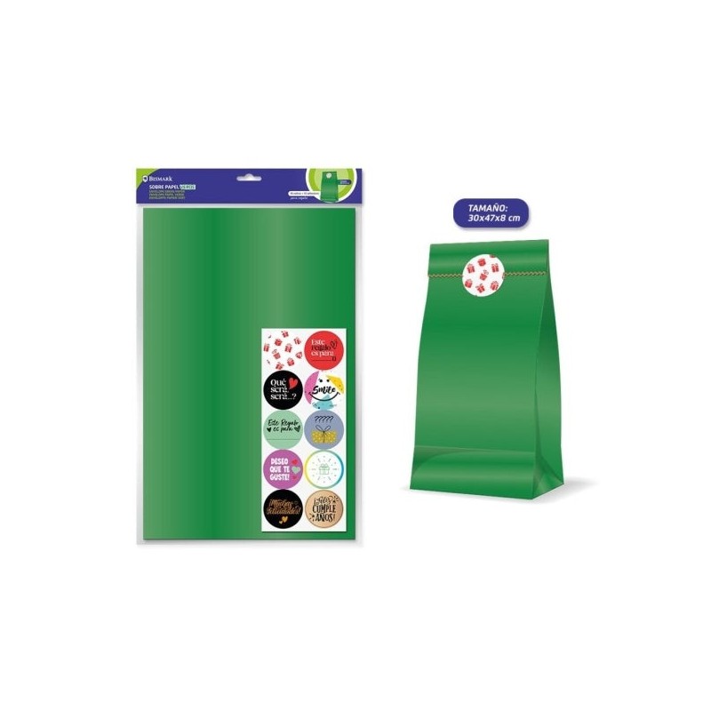 Bismark Pacote de 10 Envelopes de Papel Kraft 50grs com 10 Adesivos para Fechar - Medidas 30x47x8cm - Ideal para Presentes