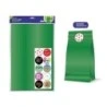 Bismark Pack de 10 Sobres Papel Kraft 50grs con 10 Pegatinas para Cierre - Medidas 30x47x8cm - Ideal para Regalos - Color Verde