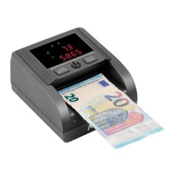 AVPos Bill Counter/Detector AVP-DT25G - Counts Bill Quantity and Total Value - Pounds and Euros - High Counting Speed ​​- Black