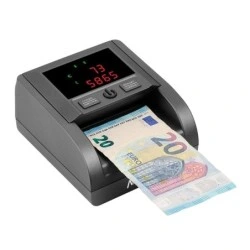 AVPos Contador/Detector de Billetes AVP-DT25G - Cuenta Cantidad de Billetes y Valor Total - Libras y Euros - Alta Velocidad de