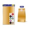 Bismark Pack of 10 Kraft Paper Envelopes 50grs with 10 Stickers for Closing - Measurements 30x47x8cm - Ideal for Gifts - Gold