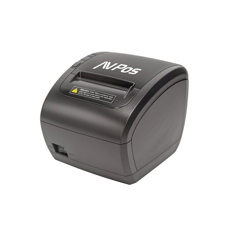 AVPos TC90W Impresora Termica Tickets - Velocidad 300mm/s - Autocorte Parcial - USB, WIFI y LAN - Color Negro