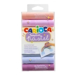Carioca Temperello Pack de 8 Temperas Solidas - Gran Cobertura - Faciles de Mezclar - Sin Disolventes y Lavables - Secado