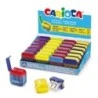 Carioca Display with 24 2-Hole Mini Pencil Sharpeners with Deposit - Safety Cap on the Blade - Assorted Random Colors