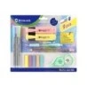 Bismark Pastel School Pack with Pencil, Pen, 2 Markers, Correction Tape, Pet Flag Set and 3 0.44mm Felt Tips
