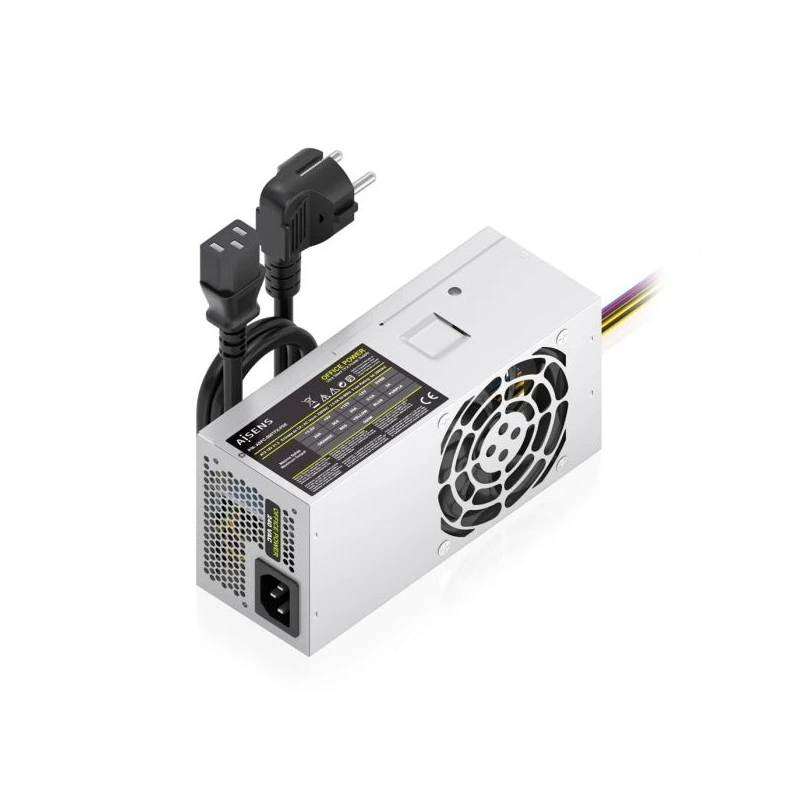 Aisens ASPC-500TFX-PSE Fuente de Alimentacion 500W TFX - Ventilador 80mm - OEM - Cable de Alimentacion Incluido - Color Plata