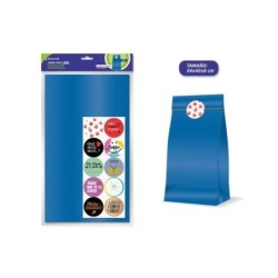 Bismark Pack of 10 Kraft Paper Envelopes 50grs with 10 Stickers for Closing - Measurements 24x42x6cm - Ideal for Gifts - Color