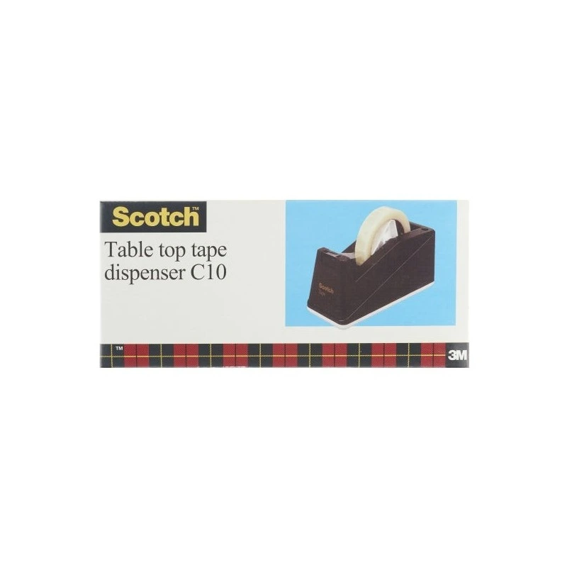 Scotch C10 Dispensador de Cinta Adhesiva - Base Antideslizante - Color Negro