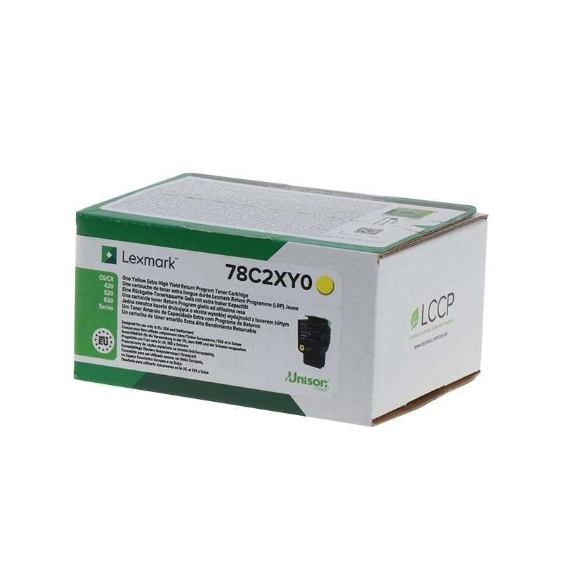 Lexmark CS421/CS521/CS622/CX421/CX522/CX622/CX625 Jaune Cartouche de toner Original - 78C2XY0/78C2XYE