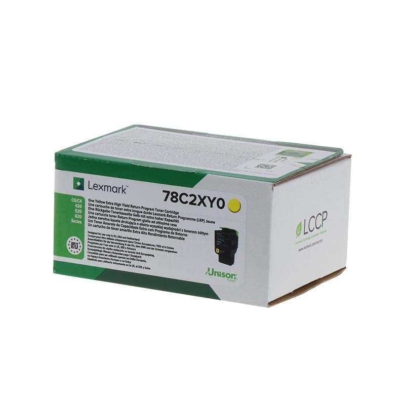 Lexmark CS421/CS521/CS622/CX421/CX522/CX622/CX625 Yellow Toner Cartridge Original - 78C2XY0/78C2XYE