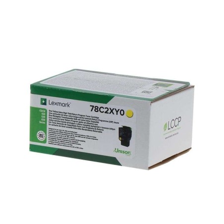 Lexmark CS421/CS521/CS622/CX421/CX522/CX622/CX625 Yellow Toner Cartridge Original - 78C2XY0/78C2XYE
