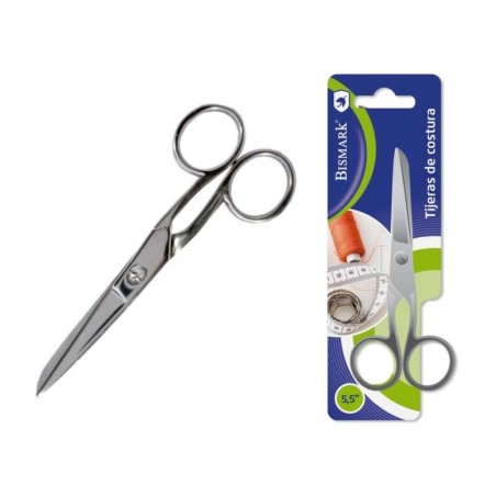 Bismark Stainless Steel Sewing Scissors 14cm - Screw Fixation - Constant Pressure Between Blades - Blister Presentation