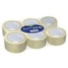Bismark Pack de 6 Scellés d'Emballage 50mm x 66m - Polypropylène 55 microns - Transparent