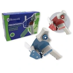 Bismark New Line TD1201 Tape Dispenser - Tempered Steel Blade - Ergonomic Grip - Random Red and Blue Colours