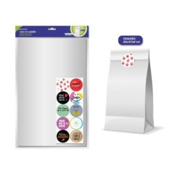 Bismark Pack de 10 Enveloppes en Papier Kraft 50grs avec 10 Autocollants pour Fermeture - Dimensions 30x47x8cm - Idéal pour