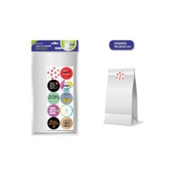Bismark Pack de 10 Enveloppes en Papier Kraft 50grs avec 10 Autocollants pour Fermeture - Dimensions 19x36x6cm - Idéal pour