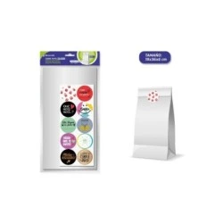 Bismark Pack de 10 Sobres Papel Kraft 50grs con 10 Pegatinas para Cierre - Medidas 19x36x6cm - Ideal para Regalos - Color Blanco