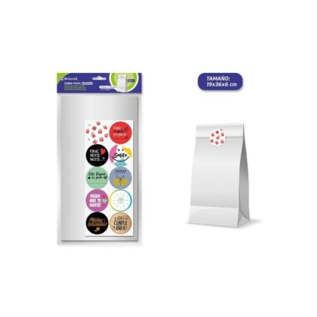 Bismark Pack de 10 Enveloppes en Papier Kraft 50grs avec 10 Autocollants pour Fermeture - Dimensions 19x36x6cm - Idéal pour