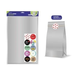 Bismark Pack de 10 Enveloppes en Papier Kraft 50grs avec 10 Autocollants pour Fermeture - Dimensions 30x47x8cm - Idéal pour