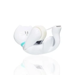 Scotch Magic Tape Dispenser - Cat Shape - Includes 1 19mm x 8.89m Roll - White