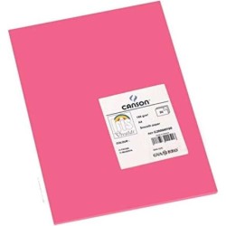 Canson Guarro Lot de 50 Papier Cartonné Iris A4 185 g - 21x29,7 cm - Couleur Fuchsia