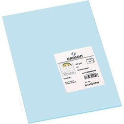Canson Guarro Lot de 50 Papier Cartonné Iris A4 185 g - 21x29,7 cm - Coloris Bleu Ciel