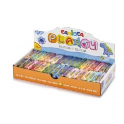 Présentoir Carioca de 36 pâtes à modeler - Facile à utiliser - Ne sèche pas - Réutilisable - Couleurs vives et miscibles - Sans