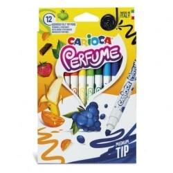 Carioca Xplosion Pack of 12 Felt Tip Pens - Scented and Washable Ink - Natural Scents - Free from Allergenic Substances