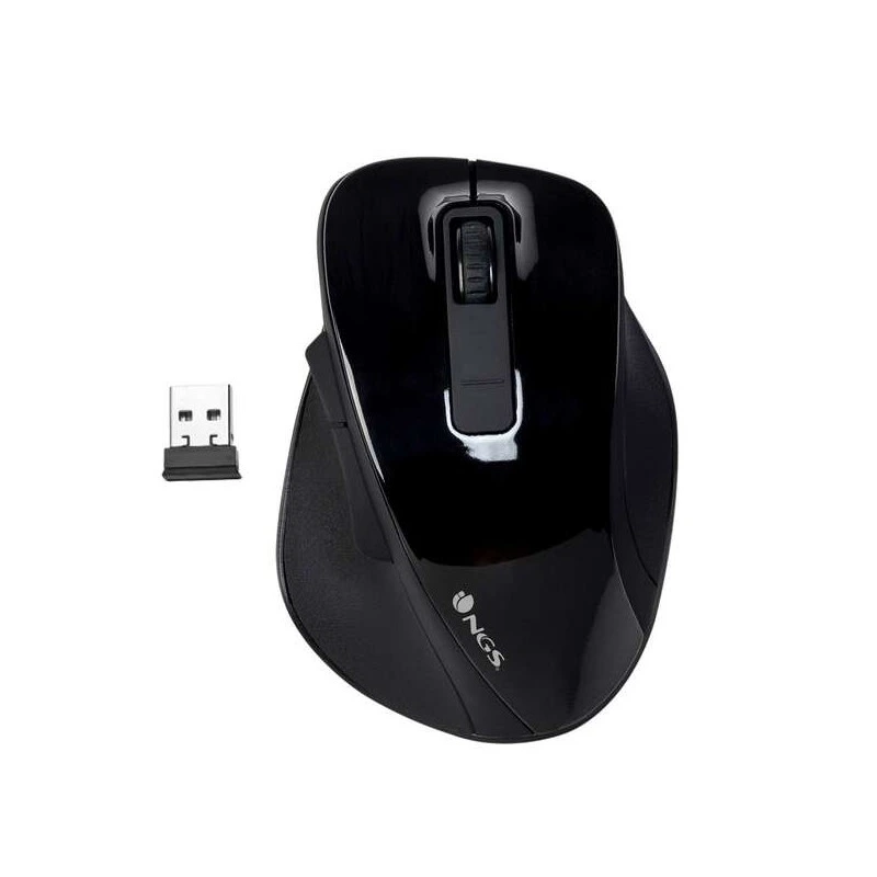 NGS Bow Raton Inalambrico USB 1600dpi - 4 Botones - Uso Diestro - Color Negro