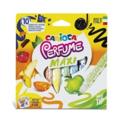 Carioca Perfume Maxi Pack de 10 Marcadores - Tinta Perfumada - Lavável - Livre de Substâncias Alergénicas - Aromas Naturais
