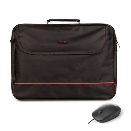 NGS Bureau Pack de Maletin para Portatil 16" + Raton USB 800dpi - Acolchado Interior - 2 Compartimentos y Bolsillo Exterior